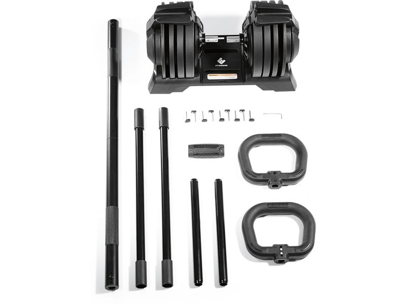 FitEngine Hanteln verstellbar 3 - 24 kg Kurzhantel oder Langhantel 3 - 24 kg