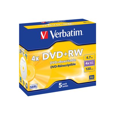 Verbatim DataLifePlus - DVD+RW x 5 - 4.7 Go - support de stockage