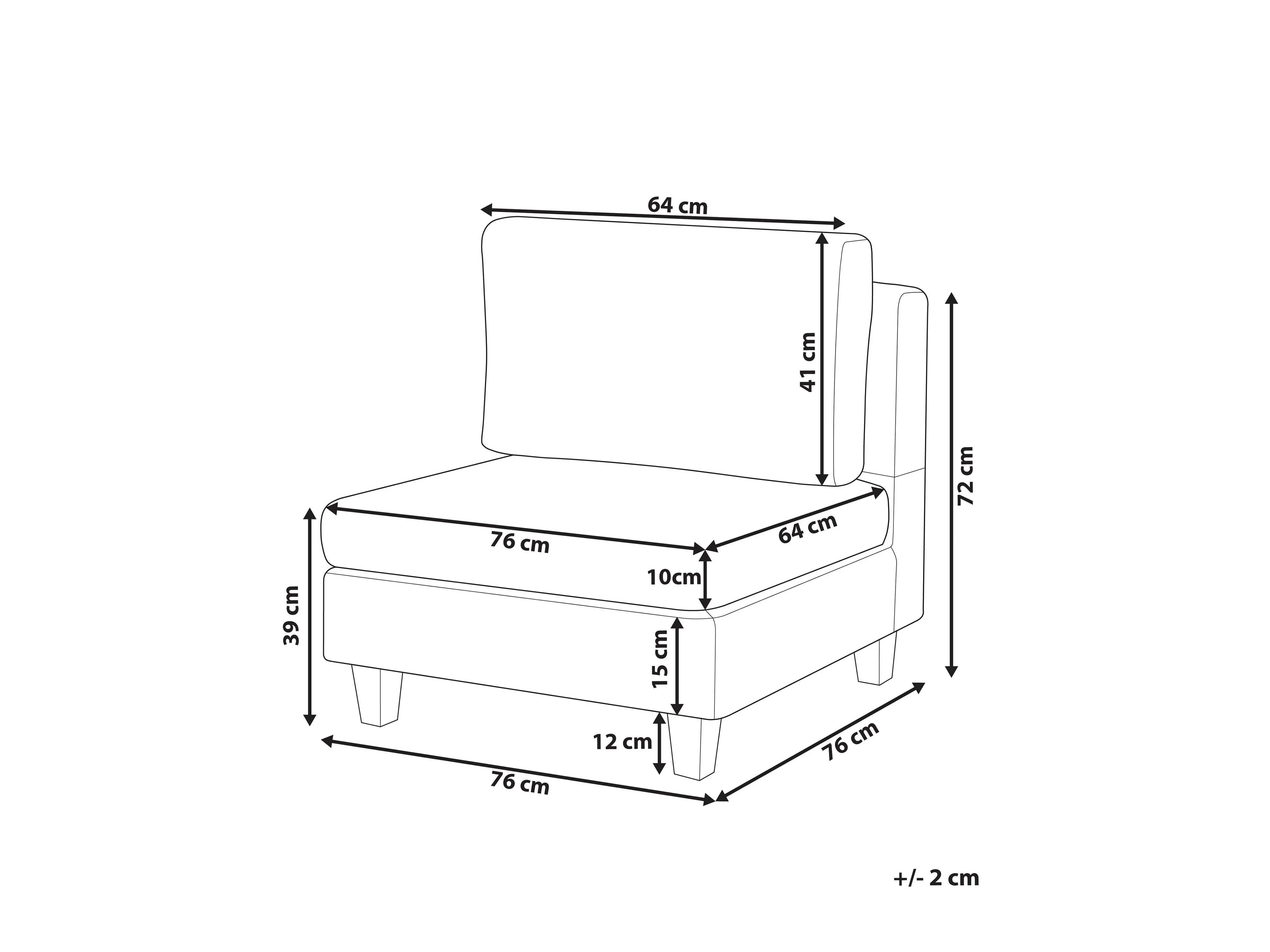 Zitmodule UNSTAD Stof Gebroken wit