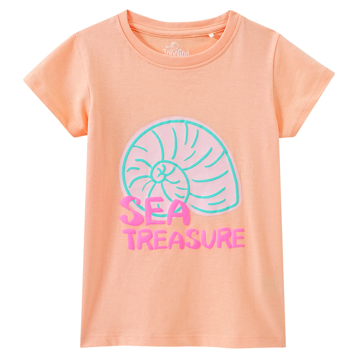 Topolino Mädchen T-Shirt mit Puff-Print hellorange