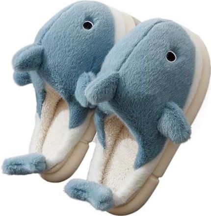 Dierenpantoffels Cartoon Haai Dieren Winter Warme pantoffels for binnen Comfortabel(38-39)