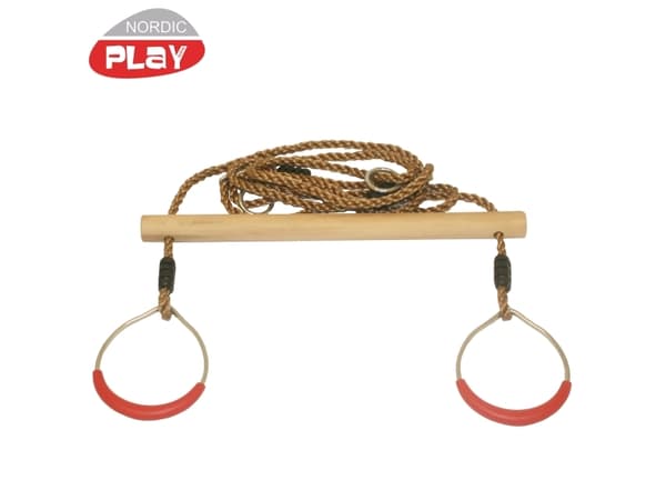NORDIC PLAY Trapez gynge i træ med ringe (805-478)