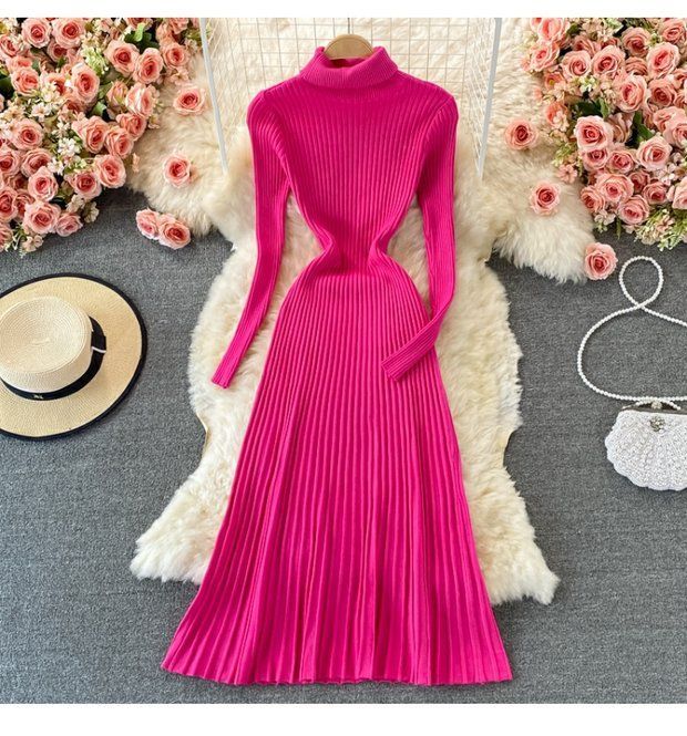 Yearnin - Maxi-jurk met coltrui