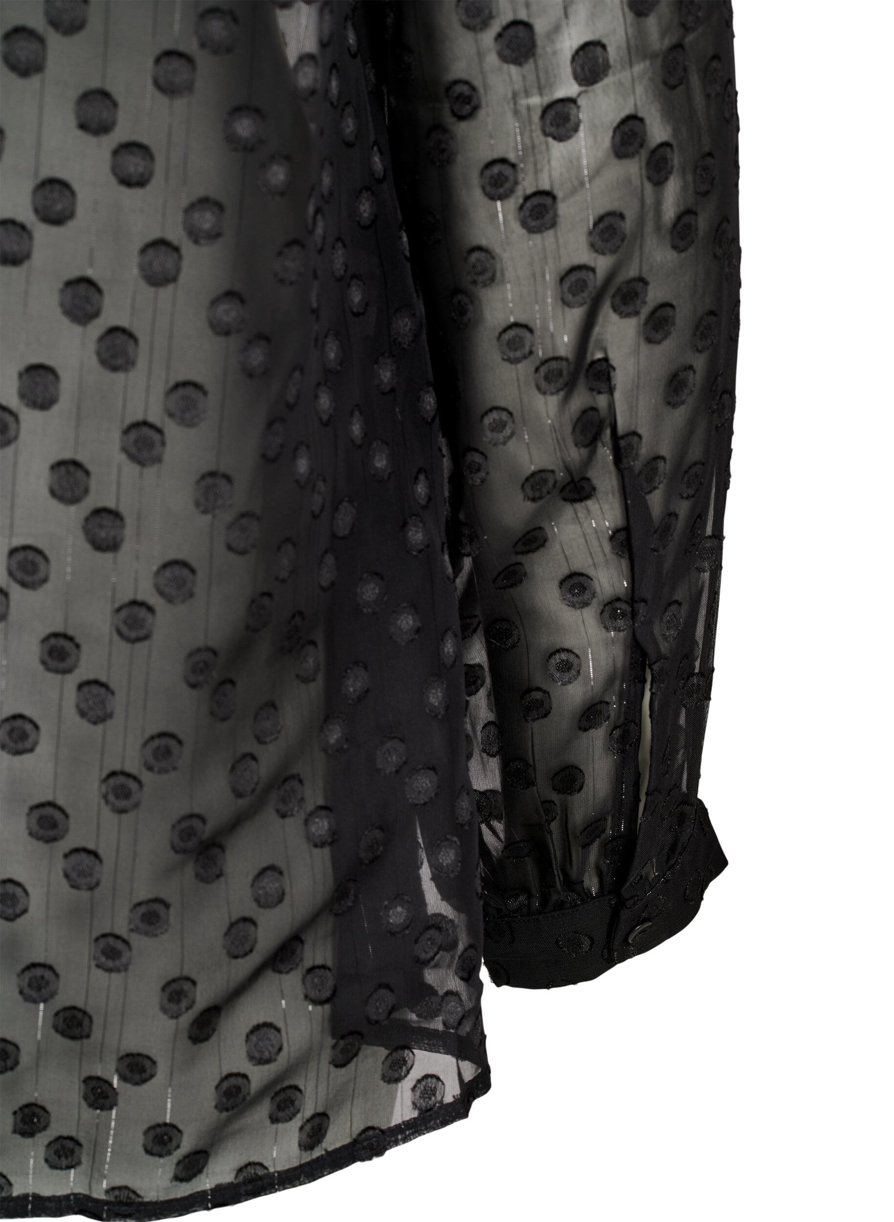 Chiffonbluse med prikket struktur