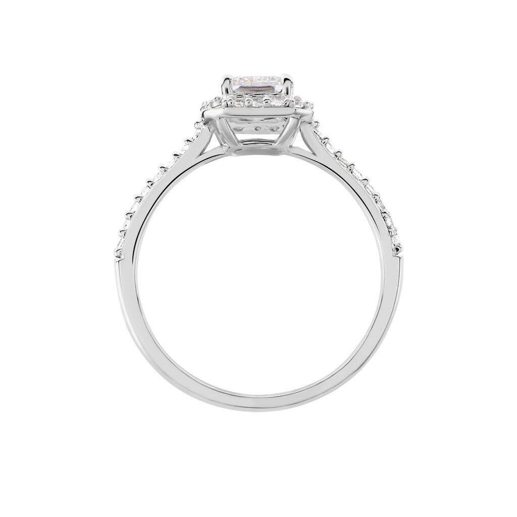 Bague Solitaire Cadmos Argent Blanc Oxyde De Zirconium