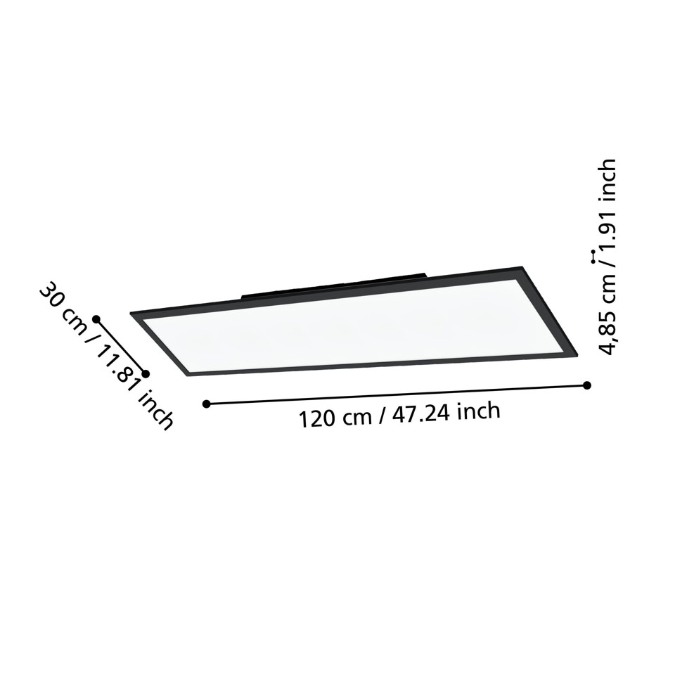EGLO - Salobrena-Z panel sort 120x30 - TW - Zigbee, Bluetooth