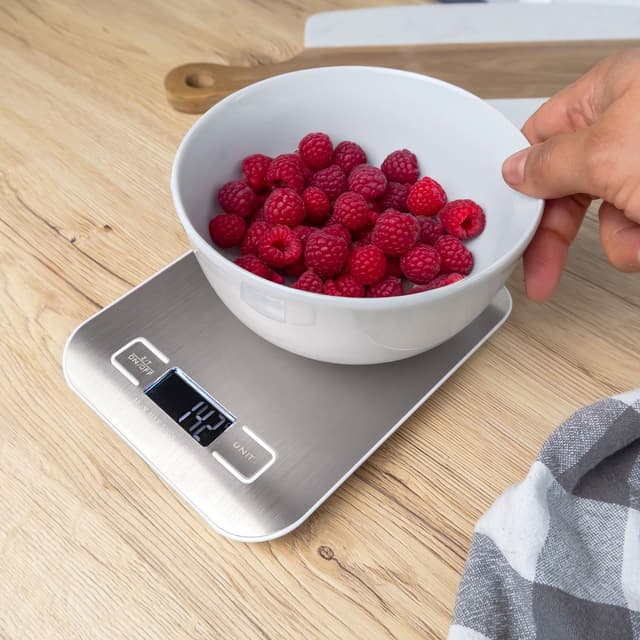 Digital køkkenvægt Elektronisk vægt 5 kg vandtæt (sølv)
