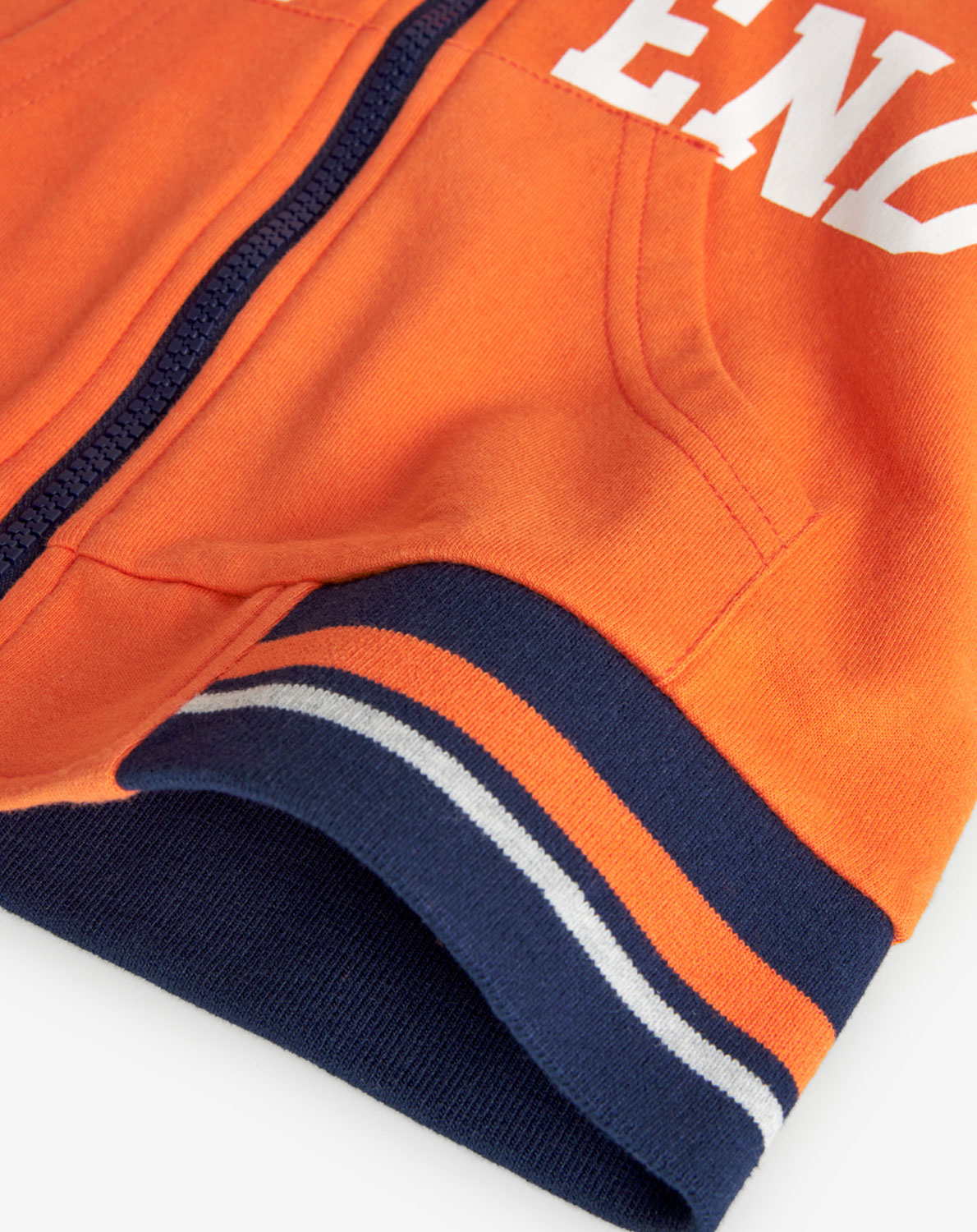 Kapuzen-Sweatjacke in orange