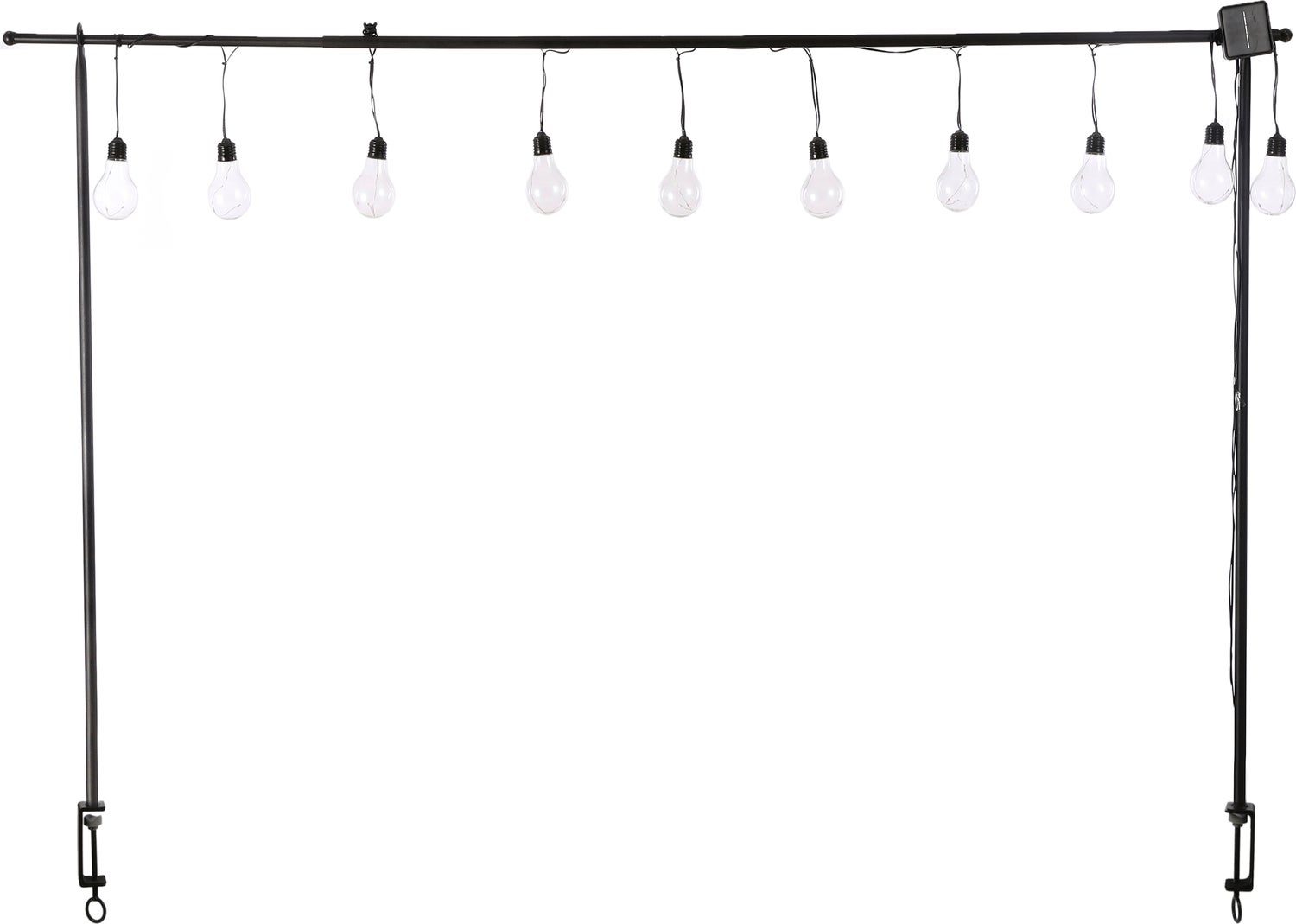 Mica Decorations tafelklem solar zwart 250 x 1,5 x 110 cm
