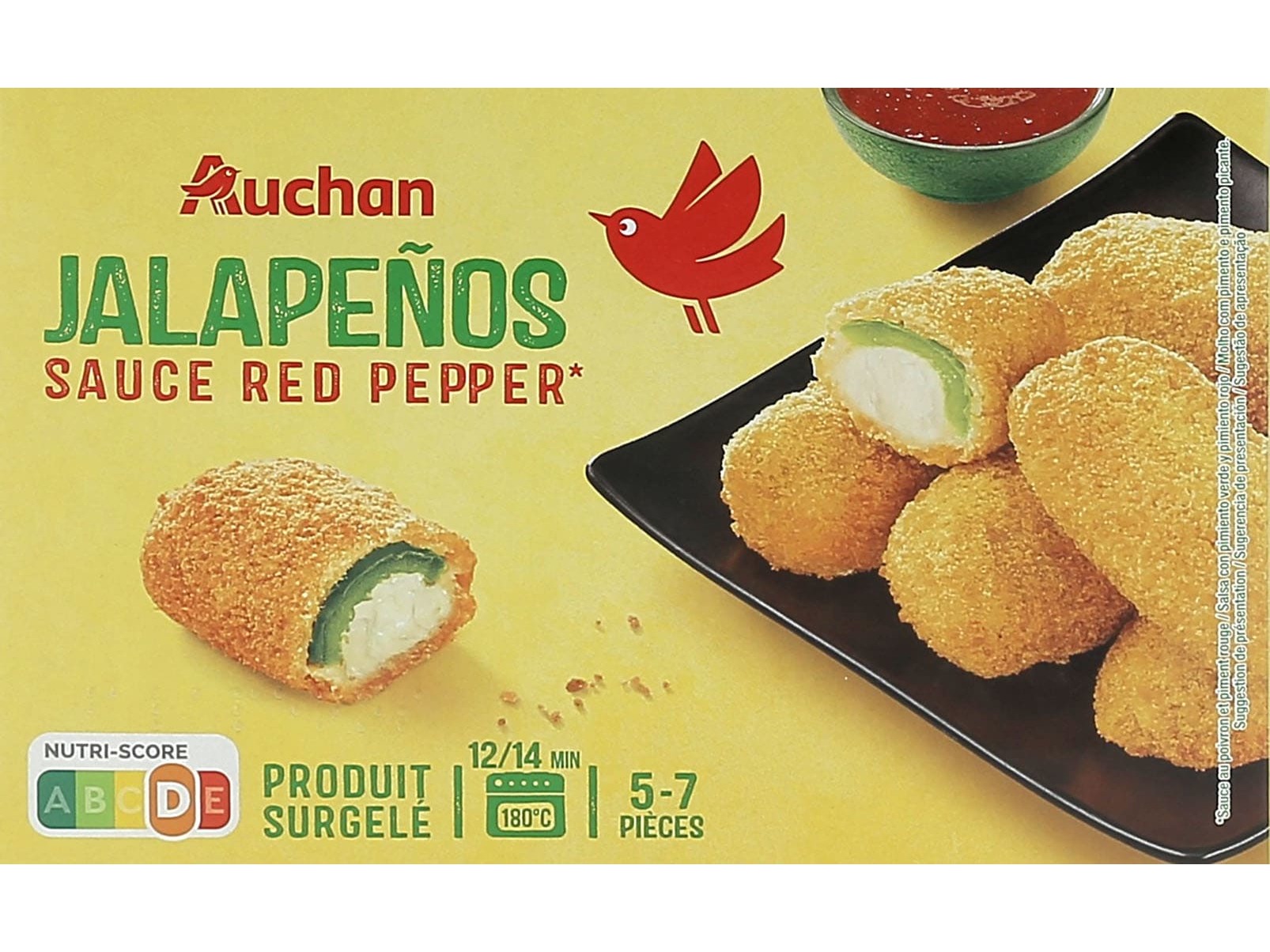 JALAPEÑOS AUCHAN MARINADOS COM MOLHO PICANTE 250G