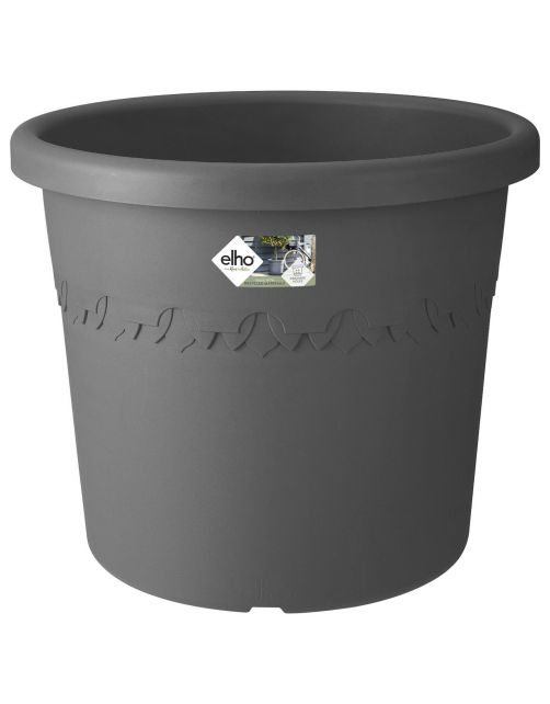 Elho Bloempot Algarve Rond Incl. Wieltjes - Buitenpot - Ø40x34 cm Grijs