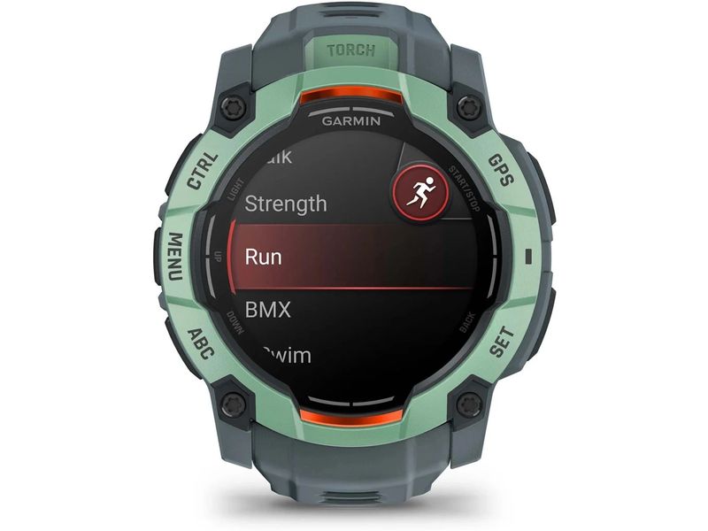 GARMIN Sportuhr Instinct 3 Twilight/Neo Tropic 50 mm Multisportuhr für In- und Outdoor mit Silikon-Wechselarmband 26 mm