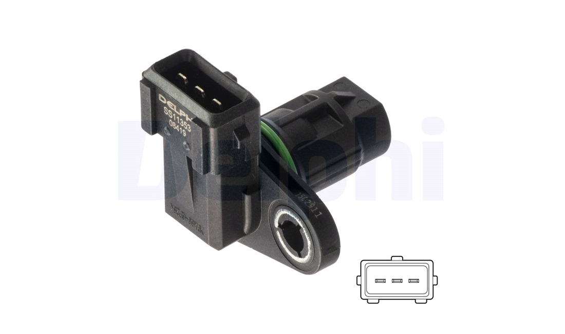 Sensor, knastakselposition