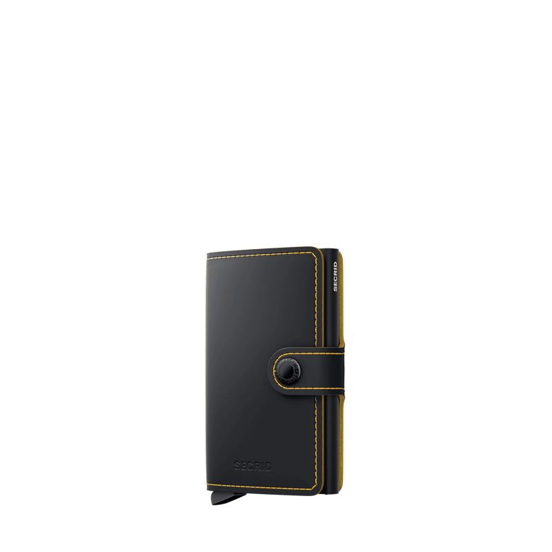 Porte-cartes Miniwallet Matte anti-RFID 10.2 cm Black & Ochre