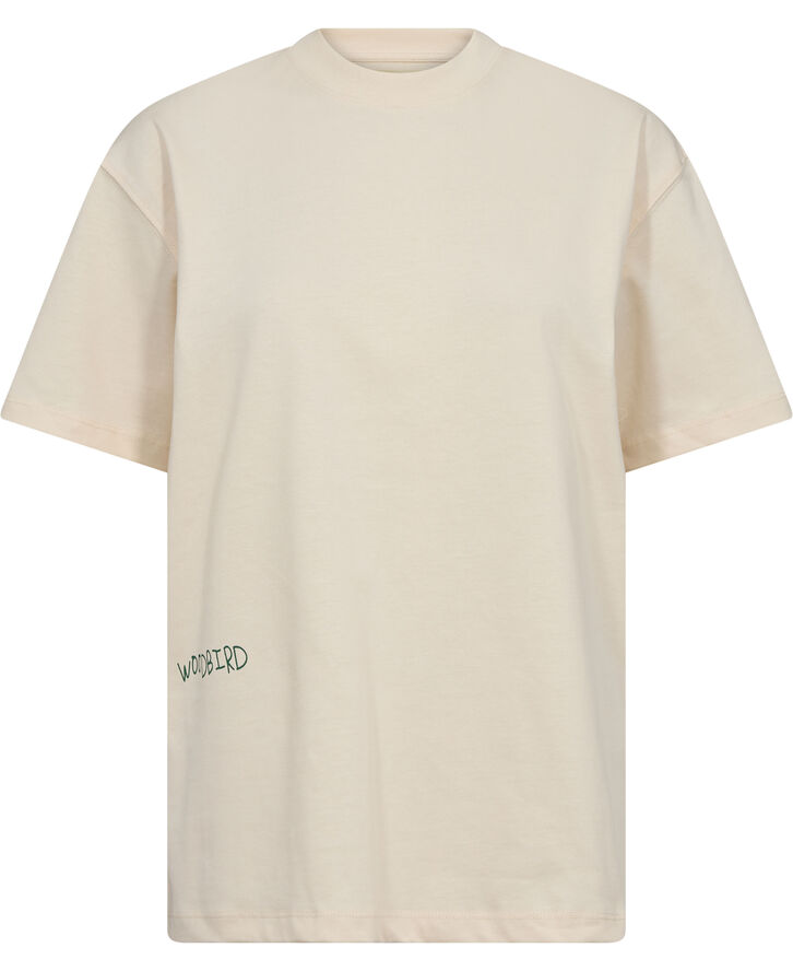 Woodbird WBBalo Vase Tee Off white - green