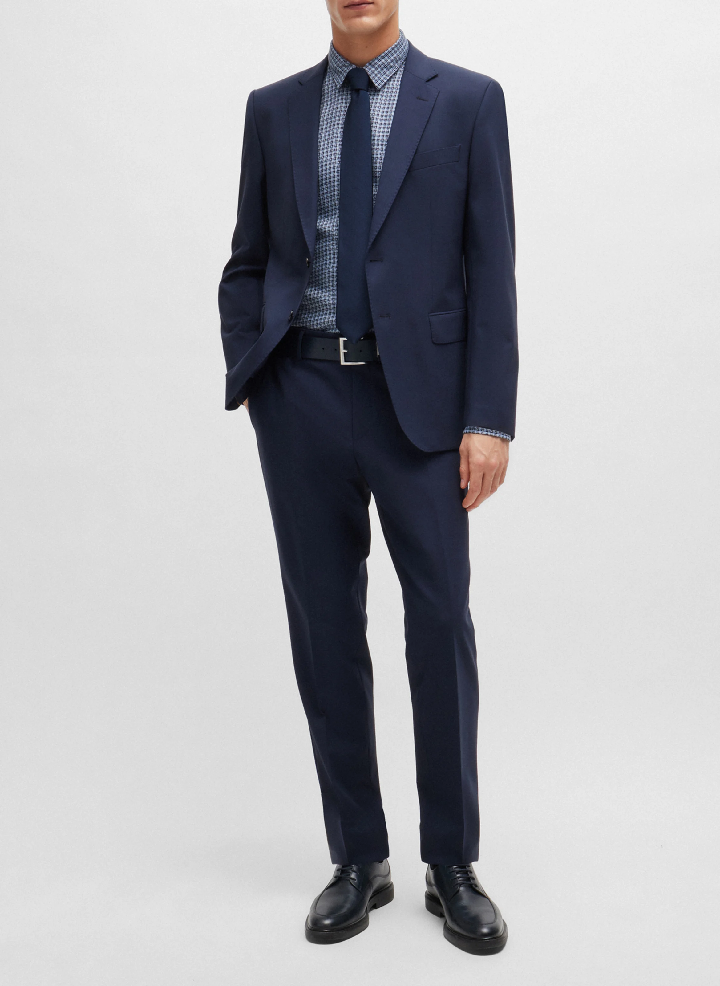 Chemise décontractée imprimée| Bleu