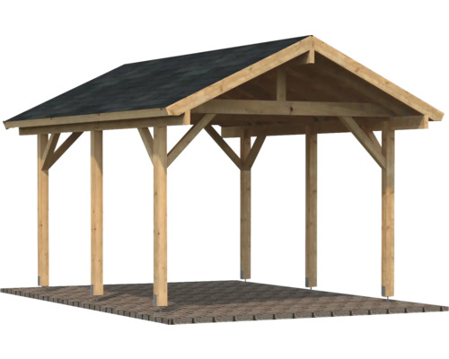 Enkele carport Palmako Robert 11,7 m² 360x510 cm dompelgegrond bruin