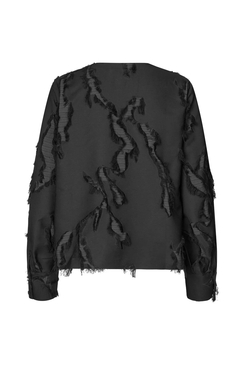 Stine Goya  V-neck langærmet bluse - sort