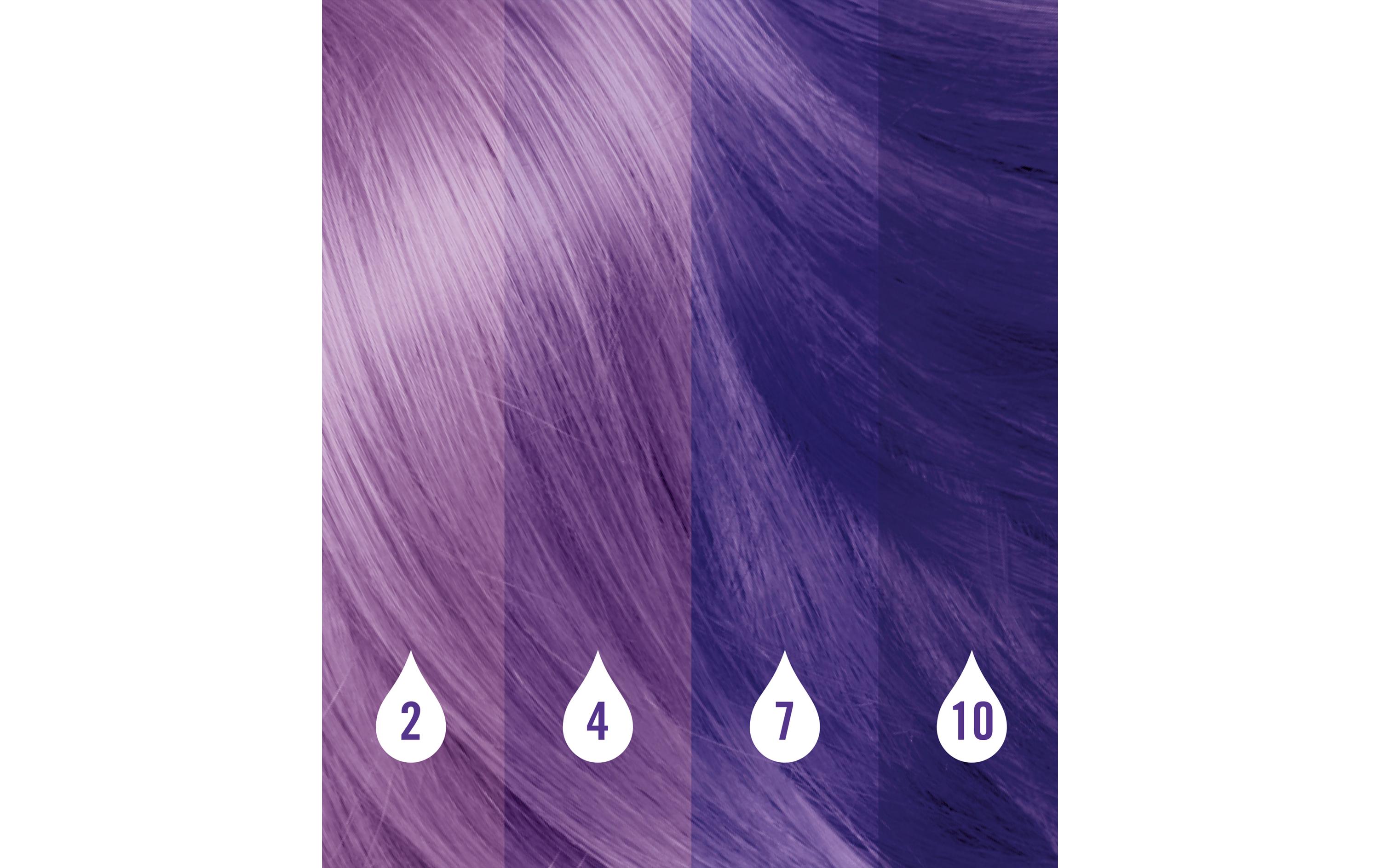 Haarcoloration Drops Orchid PurpleHochpigmentierte Haarfarbe lässt Ihrer Farbkreativität freien Lauf