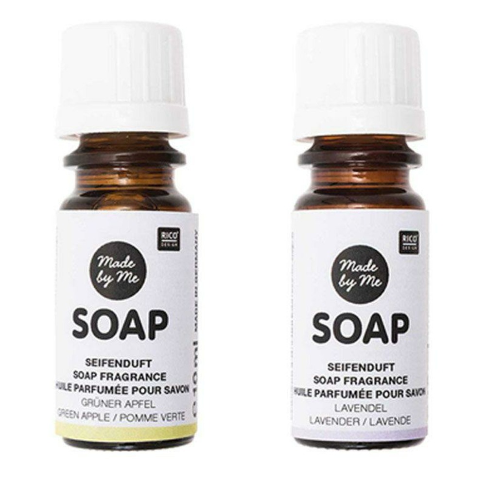 2 huiles parfumées 10 ml pour savon - pomme, lavande