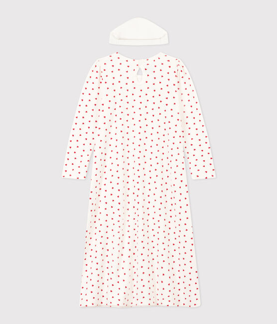 Chemise de nuit et tiare cœur petite fille en velours