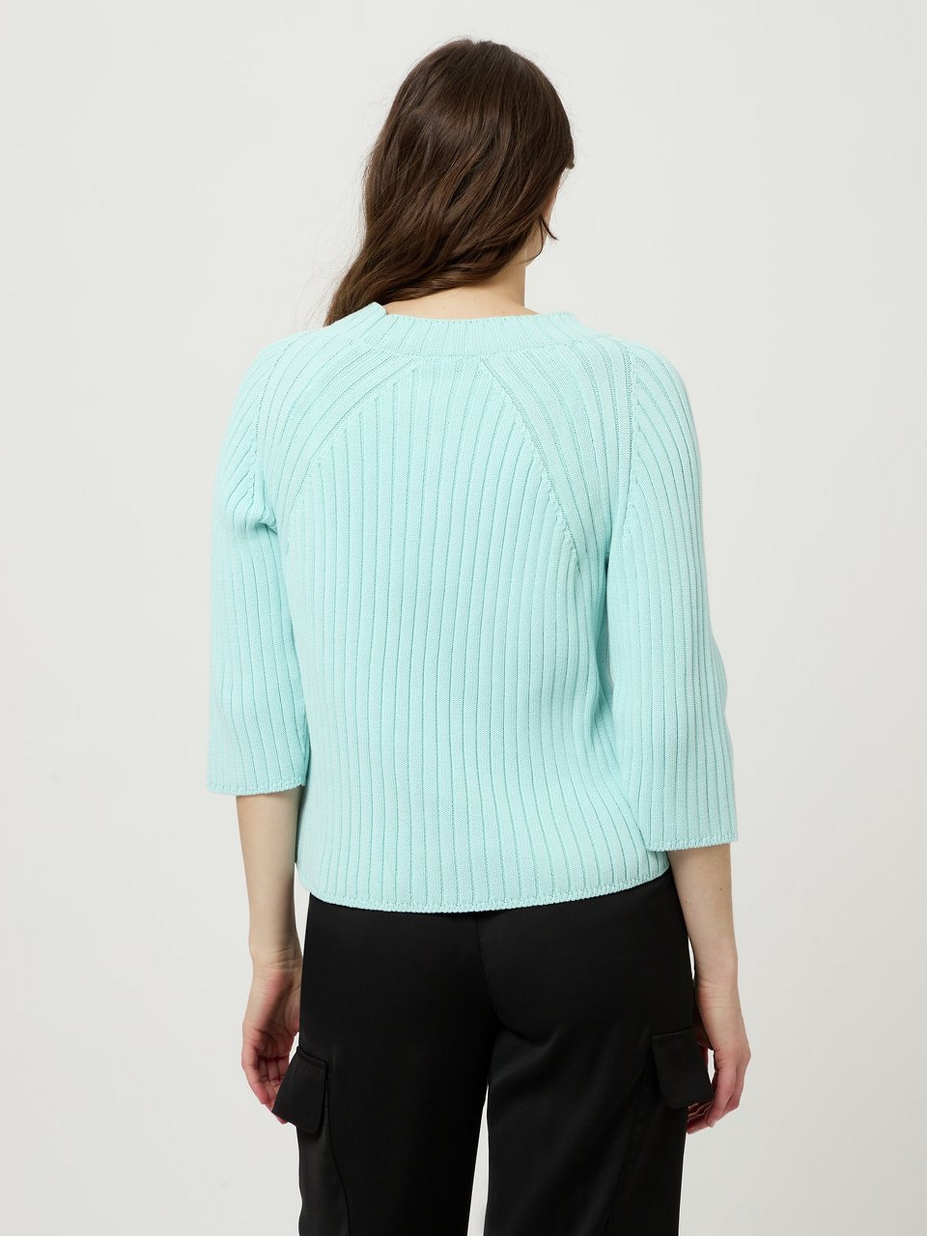 Rundhals-Pullover mit 3/4-Arm