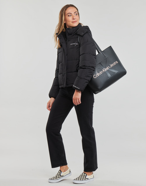 Calvin Klein Jeans - MONOLOGO NON DOWN SHORT PUFFER Negro
