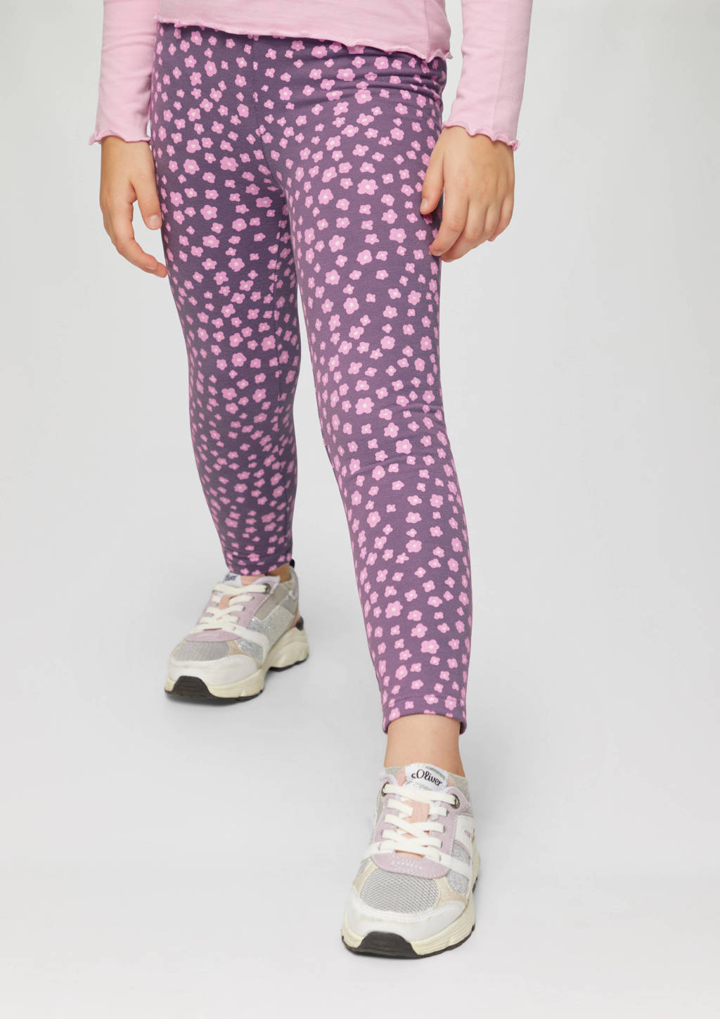 s.Oliver gebloemde legging lila