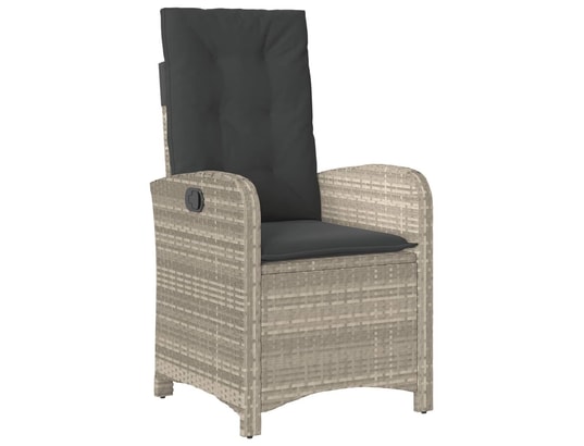 LES TENDANCES - Ensemble table et chaises de jardin-noir-6 places-438120