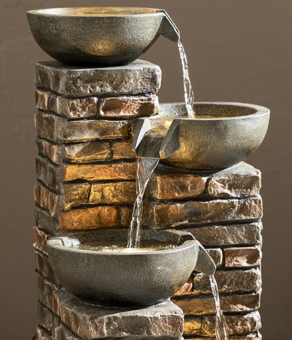 Dehner Polyresin-Gartenbrunnen Mattone,