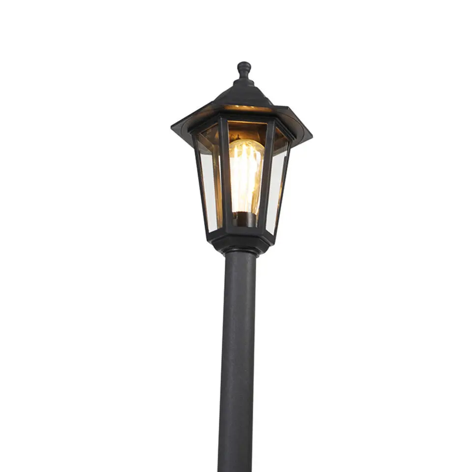 Qazqa staande buitenlampen new haven zwart e27