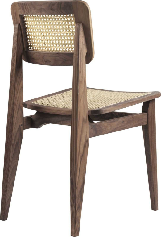 Gubi C-chair stoel, black stained oak matt