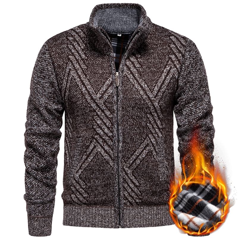 Aozora - Cardigan met opstaande kraag en rits