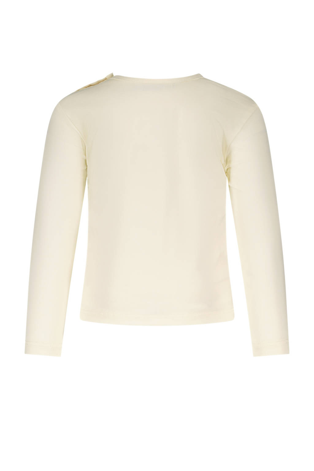 Le Chic longsleeve NOMBA met printopdruk en borduursels crème