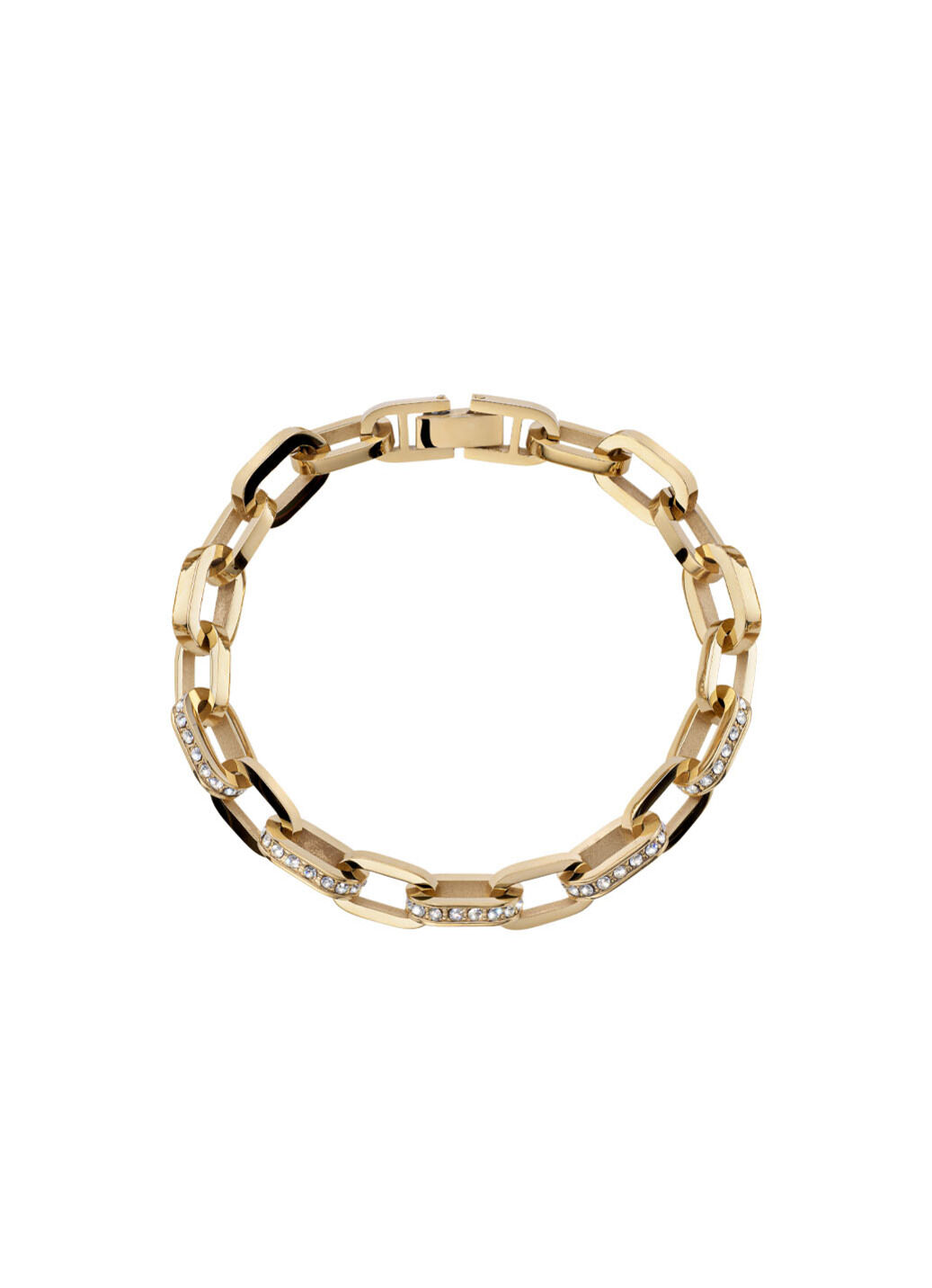 Armband aus vergoldetem Edelstahl mit Kristallen