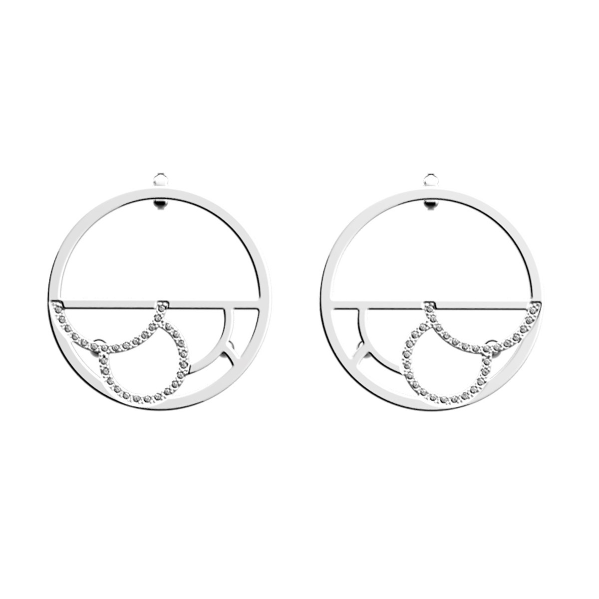 Boucles d'oreilles Les Georgettes Gourmandise 30mmCollection Les Précieuses argentées