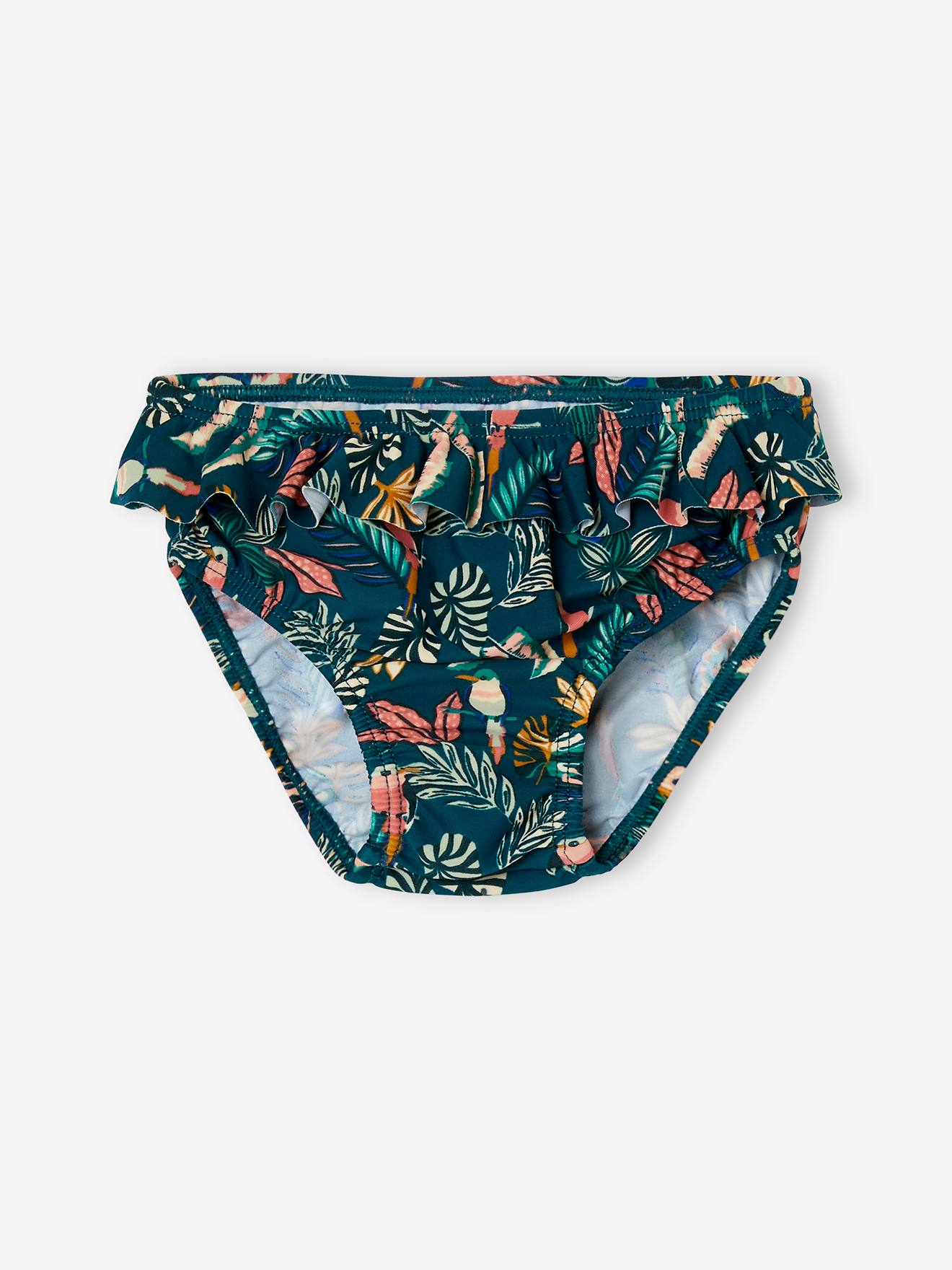 Calcinha de biquíni verde estampada para bebê