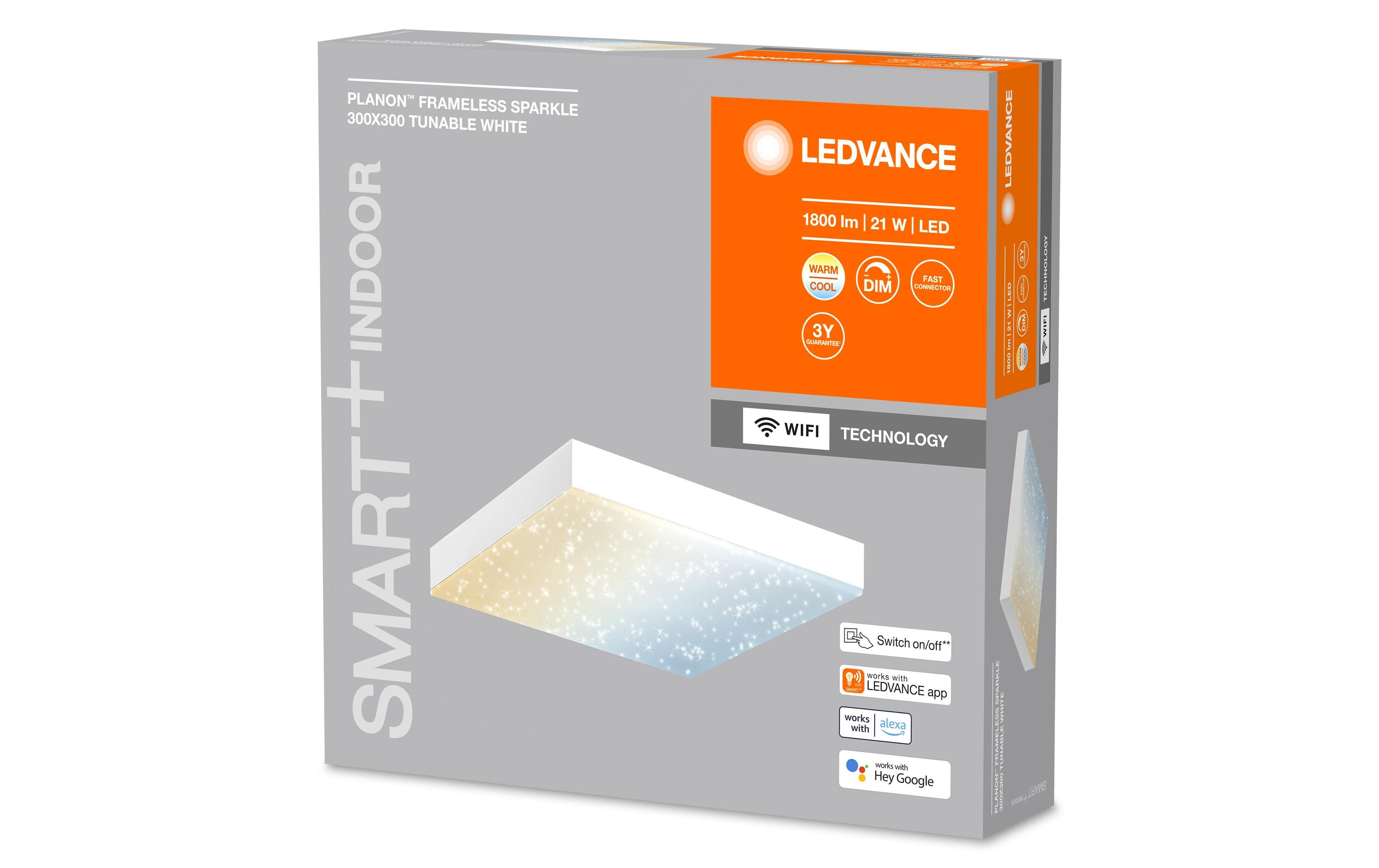 LED-Panel Smart+ Planon Sparkle, 30 x 30 cm, 21W, TW, WeissLED Panelleuchte