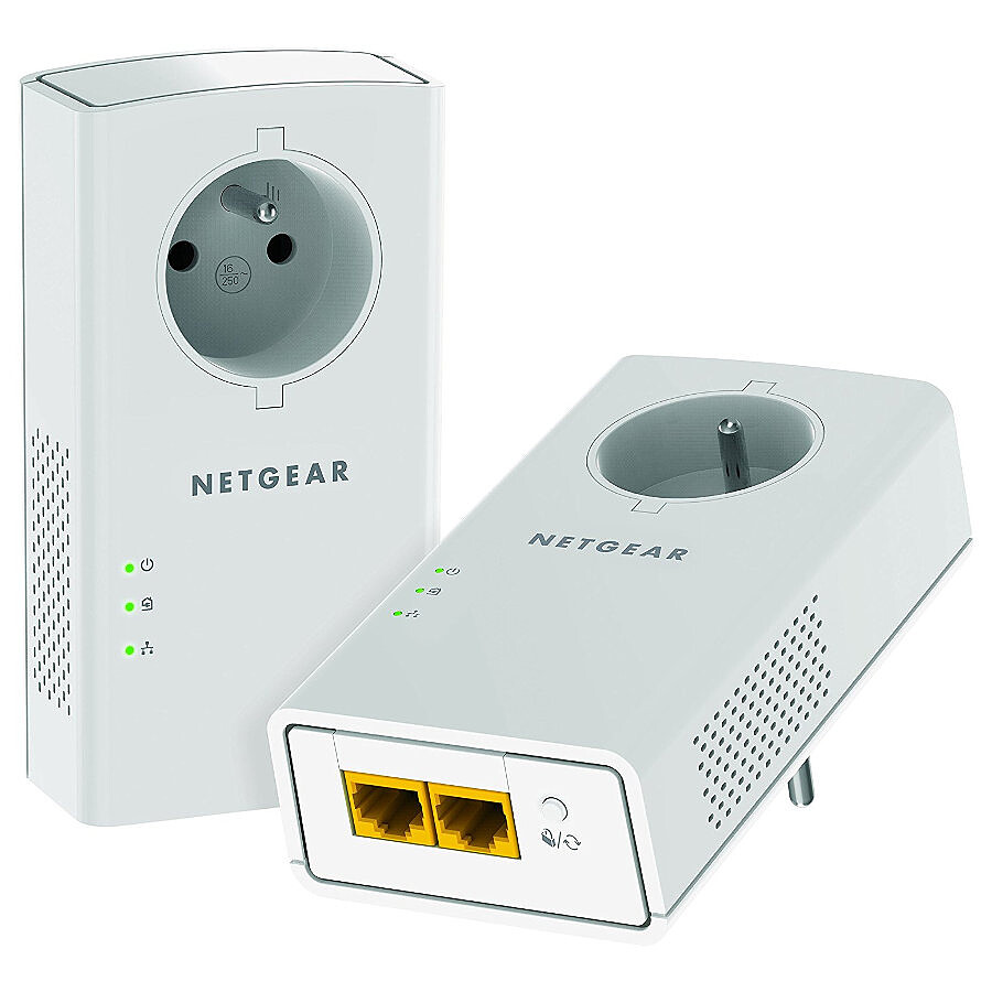 Netgear PLP2000 - Pack de 2 CPL 2000 (prise intégrée)