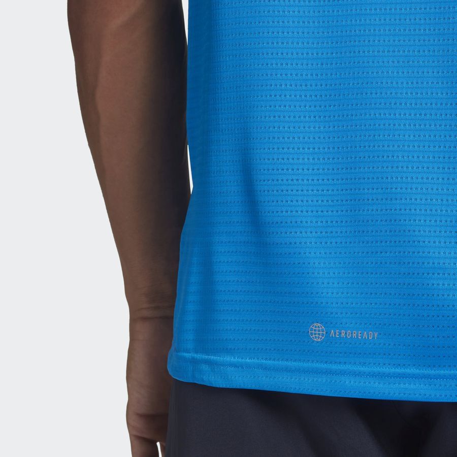 adidas T-shirt Running Own The Run - Bleu/Argenté