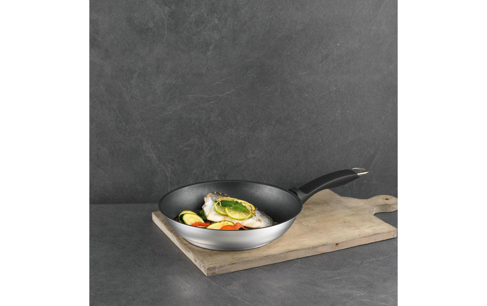 Bratpfanne Silver Star 24 cm, Silber<br>Beschichtete Edelstahl Bratpfanne