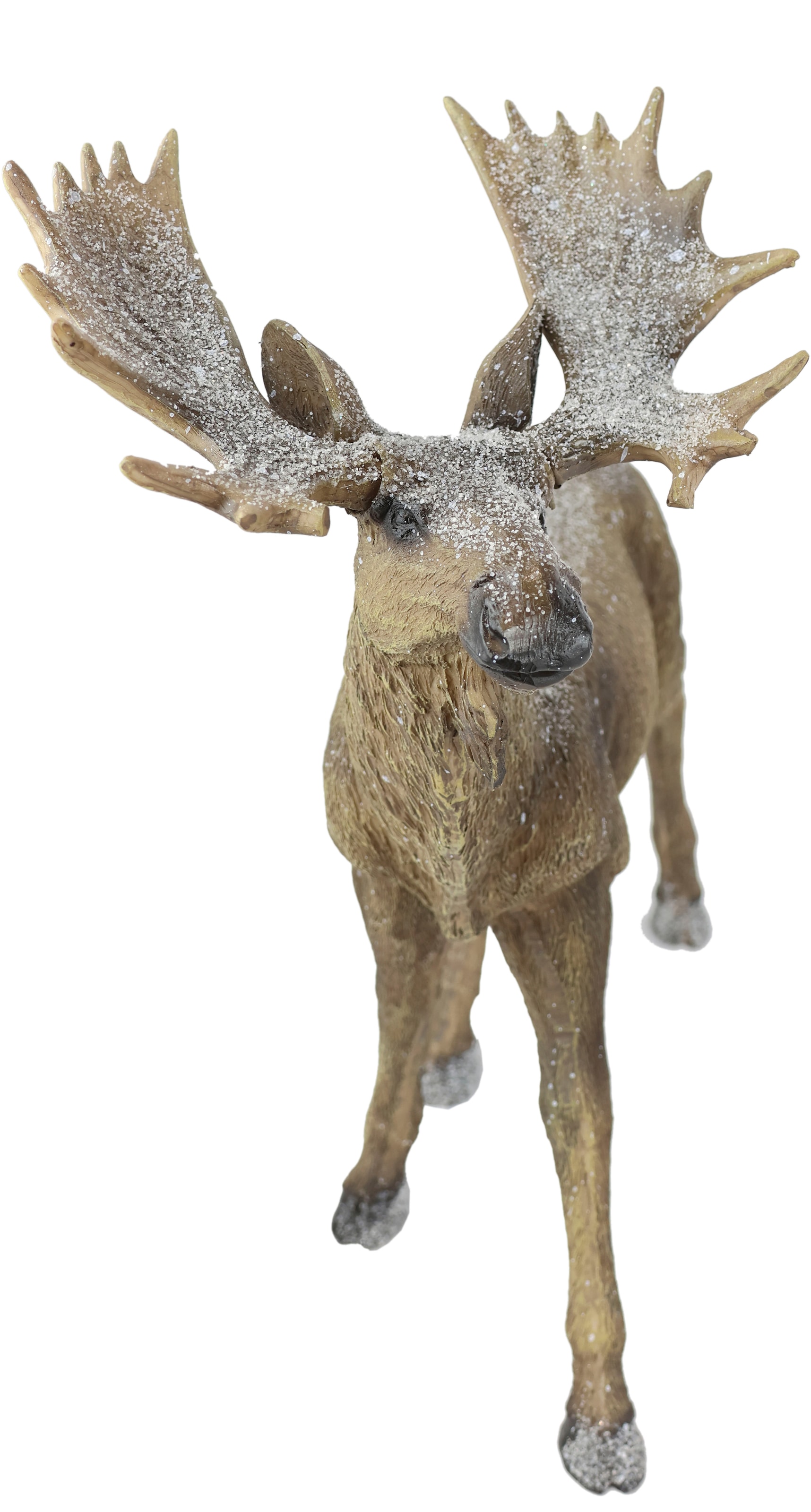 I.GE.A. Tierfigur »Elch Figur beschneit« Rentier Dekofiguren Skulptur Weihnachtsfigur Weihnachtsdeko Waldtier