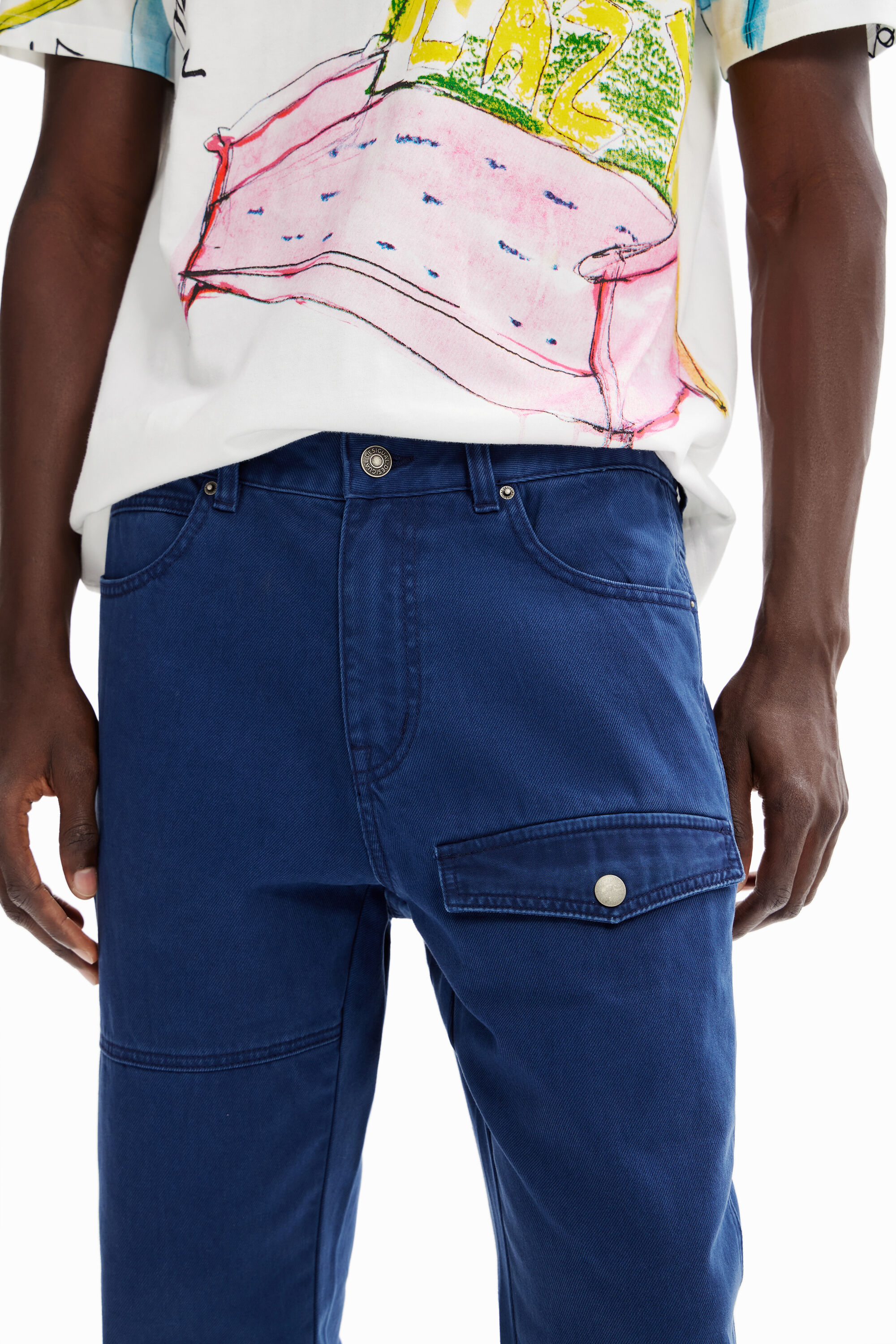 Pantalon sergé poche