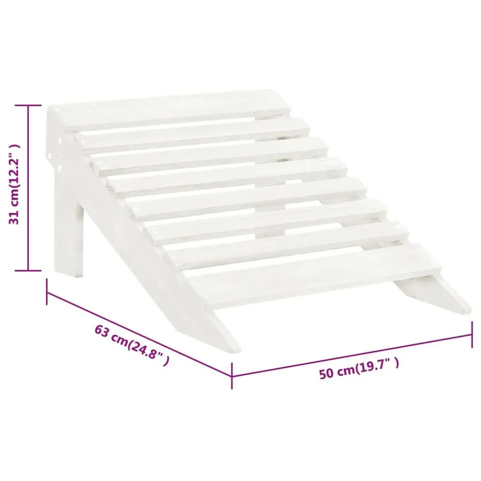 vidaXL - Tuinstoel - Wit - Hout