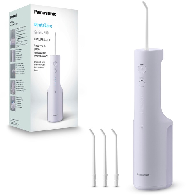 Panasonic Munddusche »EW-DJ27-V303« 4 Stk. Aufsätze Kabellos, 5 Stufen, 200 ml Wassertank, kontaktloses Laden