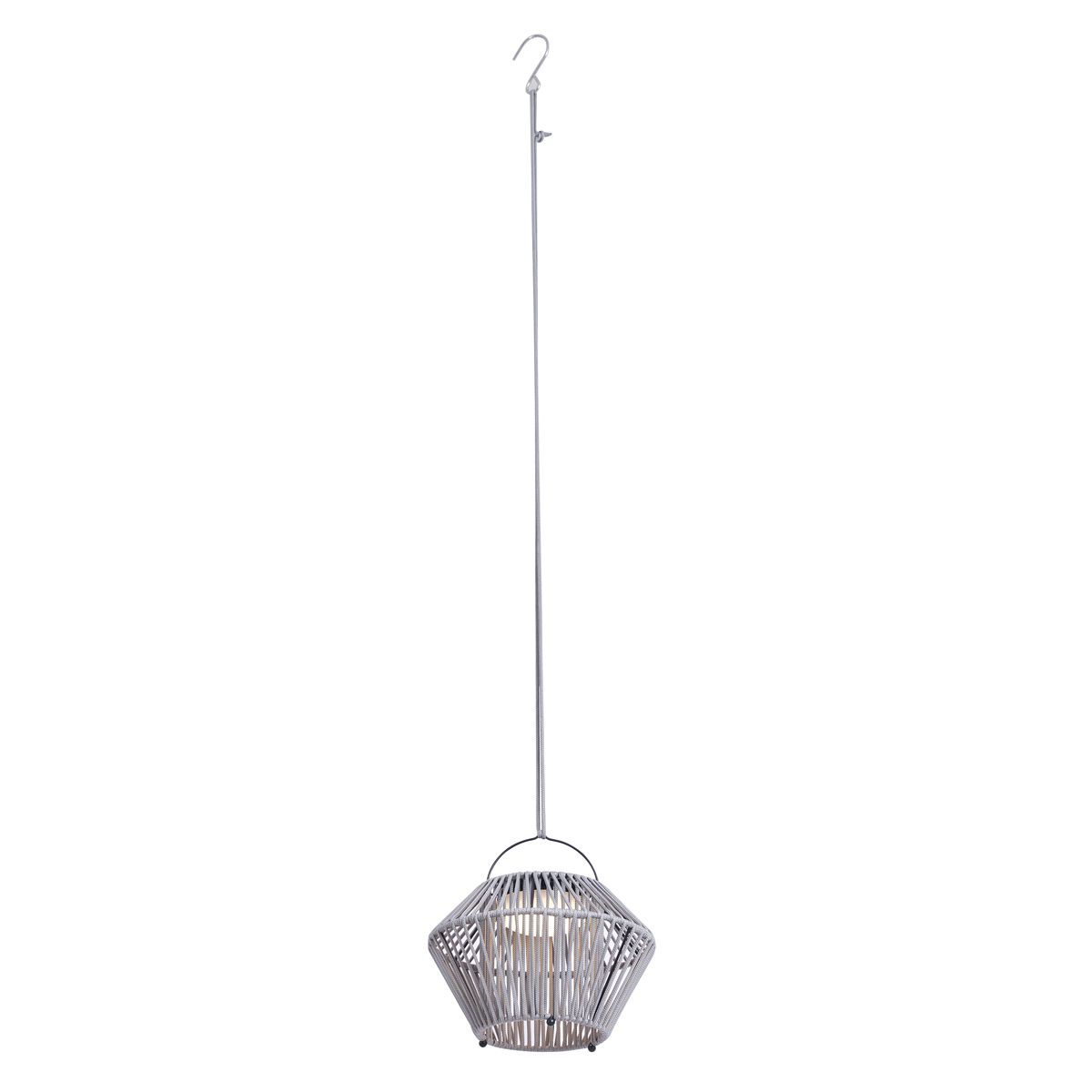 Bohemian tafellamp grijs incl. LED 3-staps dimbaar IP54 solar oplaadbaar - Duco