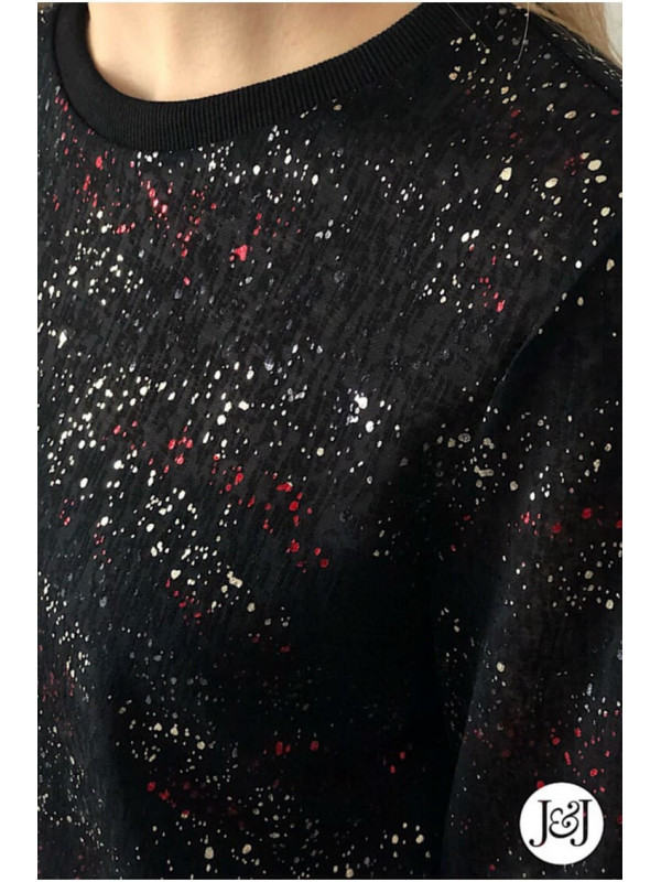 Top noir Paillettes Apia
