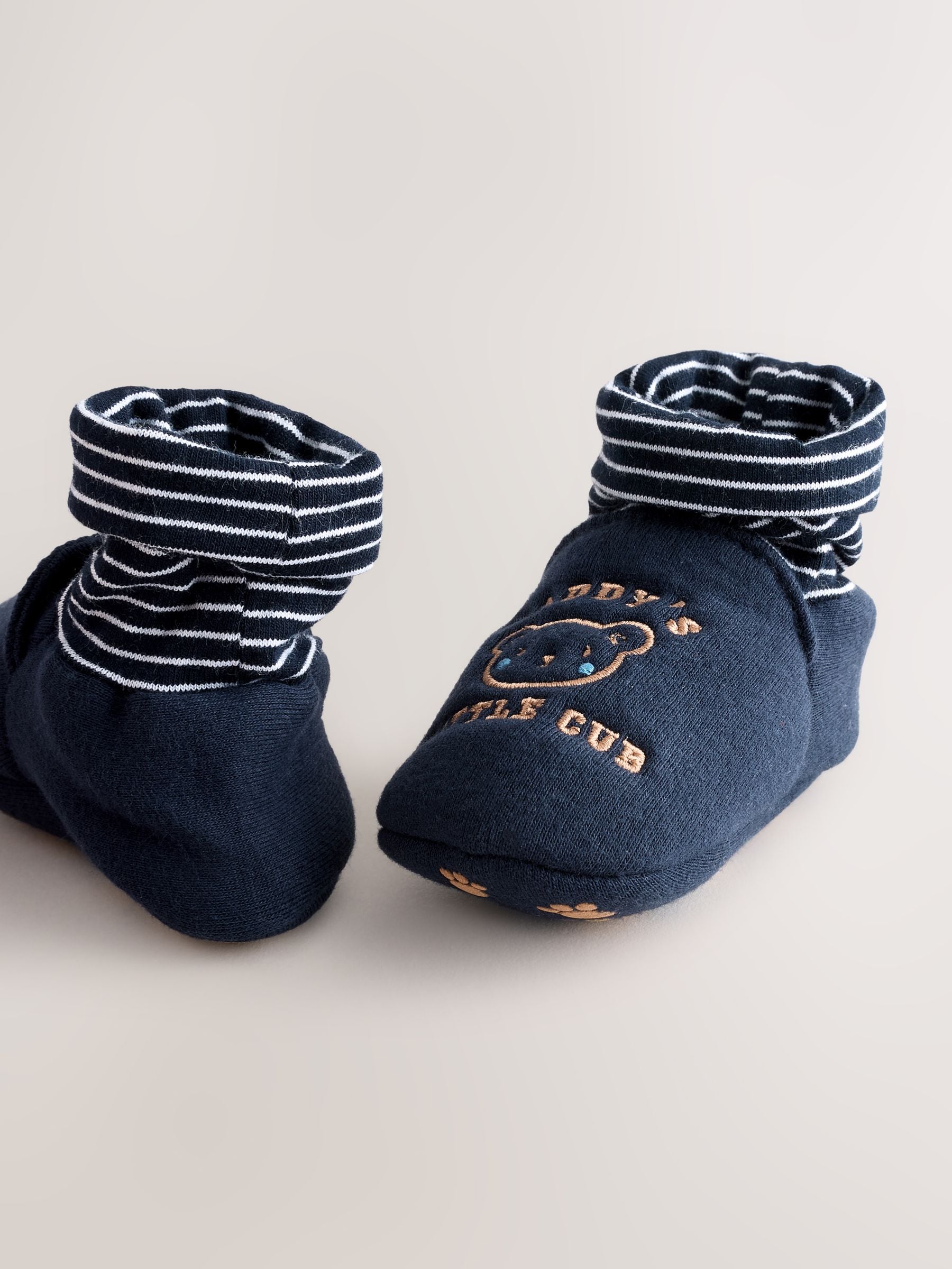 Blauw - Mummy and Daddy verpakking van 2 paar babysokken (0 - 24 mnd) (0 - 18 mnd)