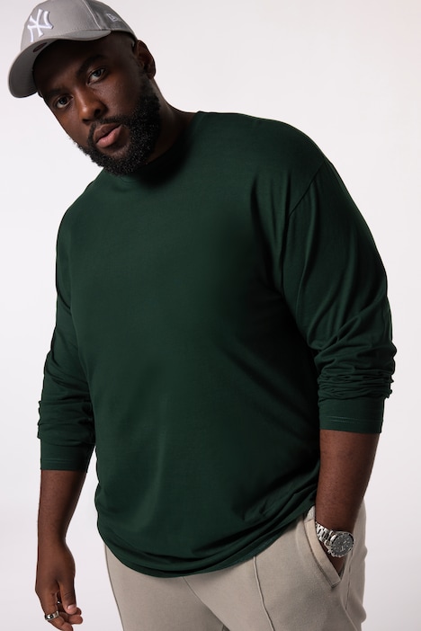 STHUGE Basic Langarmshirt, oversized, bis 8 XL