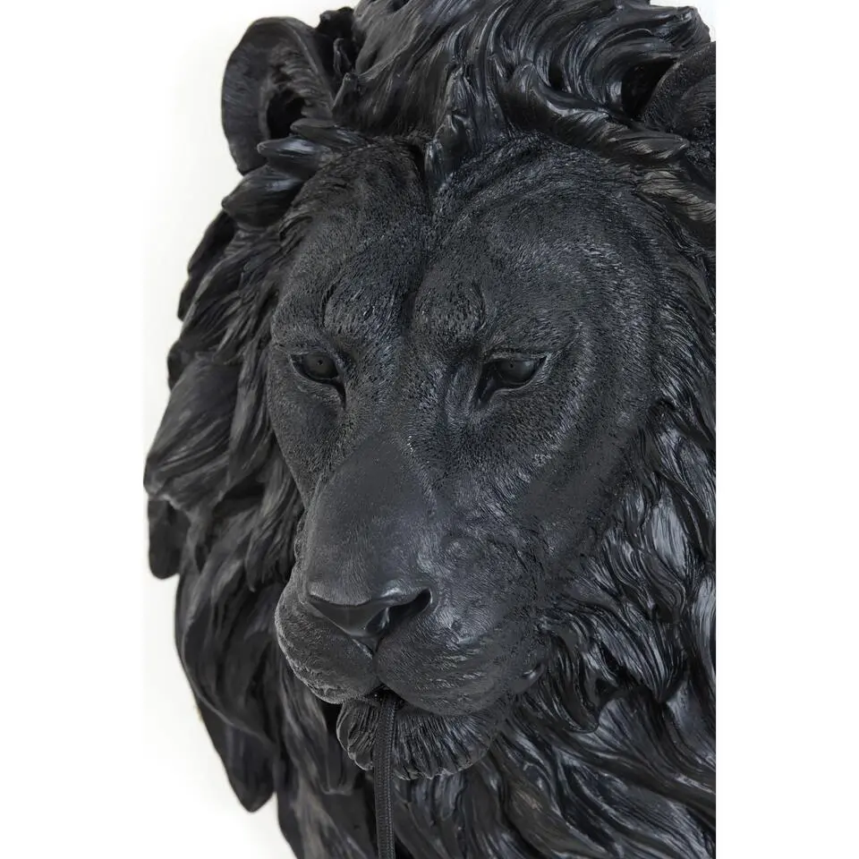 Wandlamp Lion - Zwart - 33.5x19x40.5cm